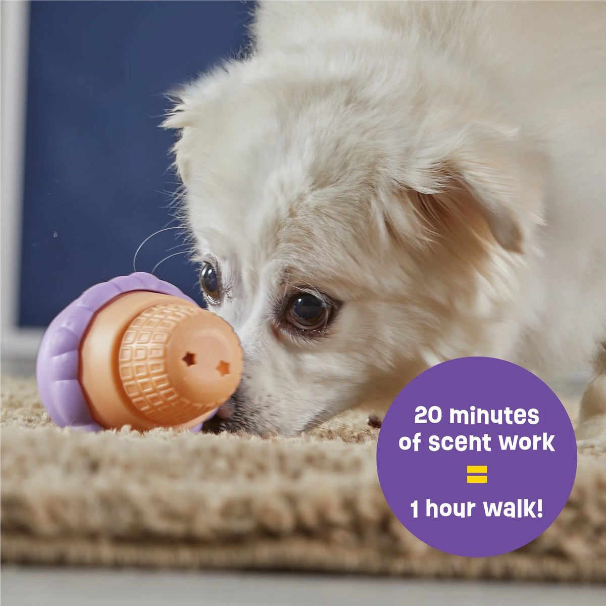 Brightkins Ice Cream Treat Dispenser: Engaging Dog Toy for Small & Medium Pups to Chew and Play