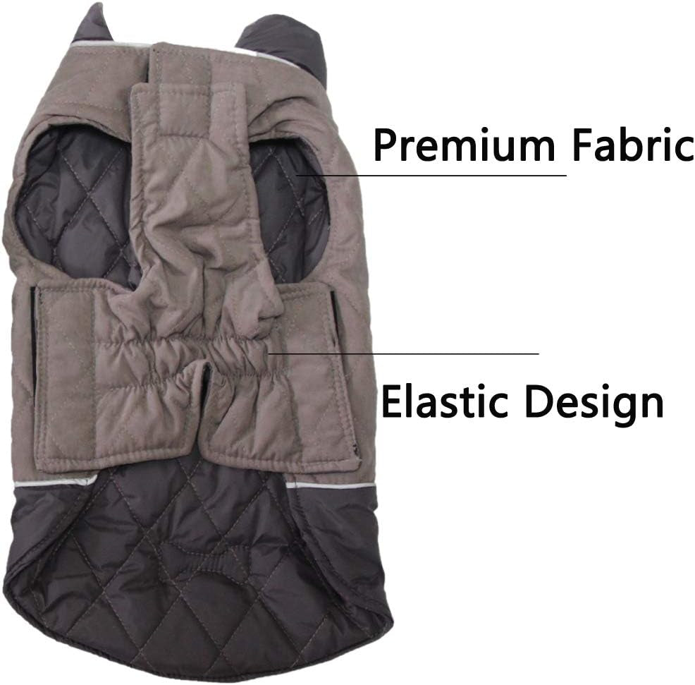 Cozy Reversible Dog Coat for Small Breeds with Dual Leash Openings - Perfect for Winter Adventures