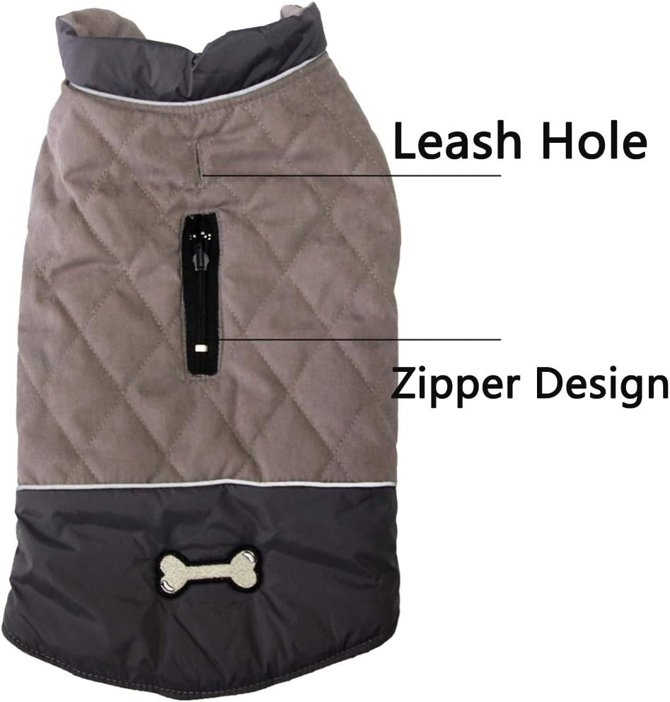 Cozy Reversible Dog Coat for Small Breeds with Dual Leash Openings - Perfect for Winter Adventures