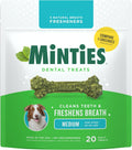 Delicious Mint Dental Chews for Large Dogs - 20 Count for Fresh Breath and Healthy Teeth