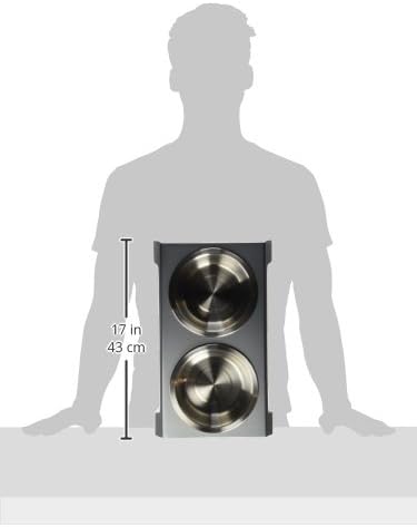 Elevate Your Pet's Dining Experience with Our Premium Anodized Aluminum Feeder - Stylish Metallic Gray Dog and Cat Bowls