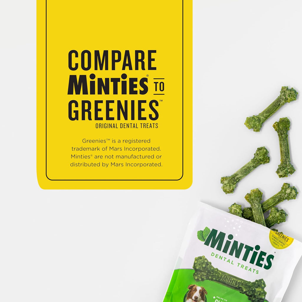 Delicious Mint Dental Chews for Large Dogs - 20 Count for Fresh Breath and Healthy Teeth