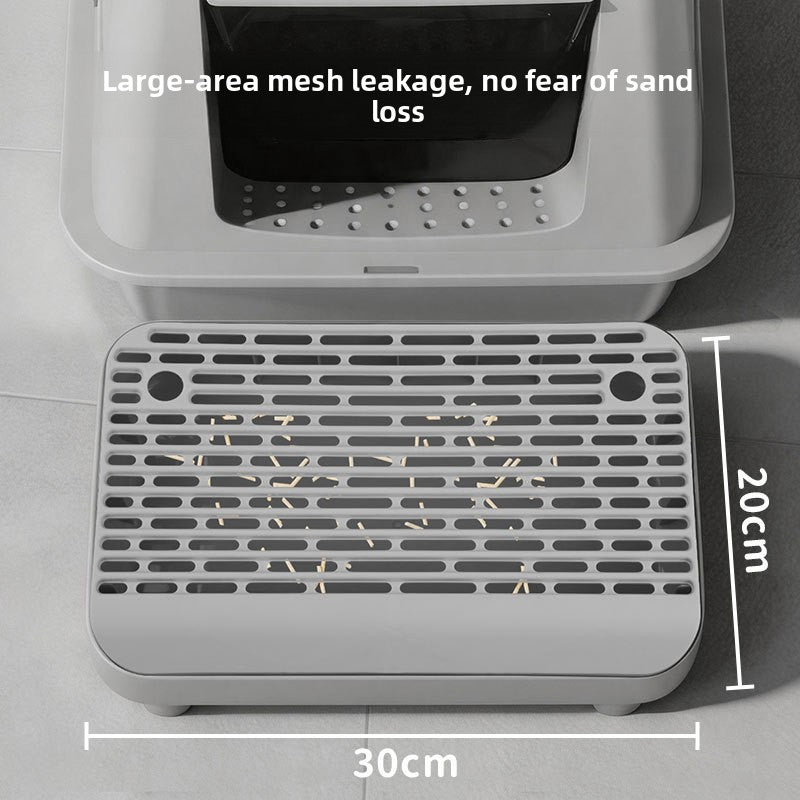 Double-Layer Open Cat Litter Tray