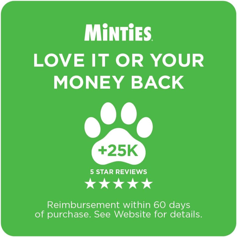 Delicious Mint Dental Chews for Large Dogs - 20 Count for Fresh Breath and Healthy Teeth