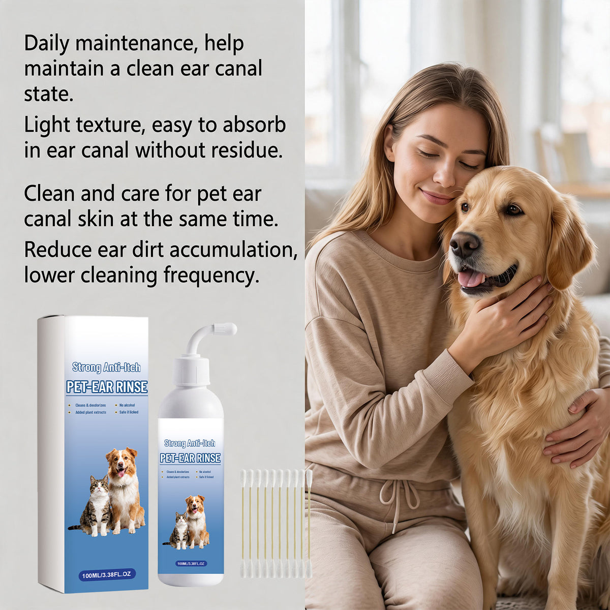 Gentle Ear Wash for Dogs & Cats