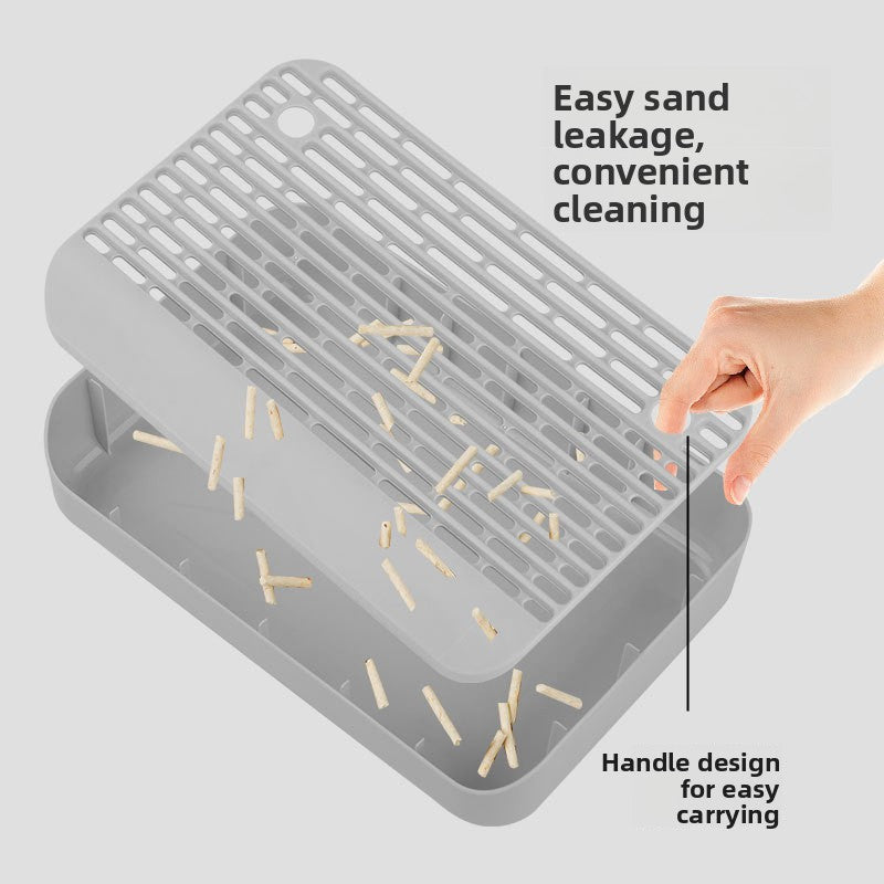 Double-Layer Open Cat Litter Tray