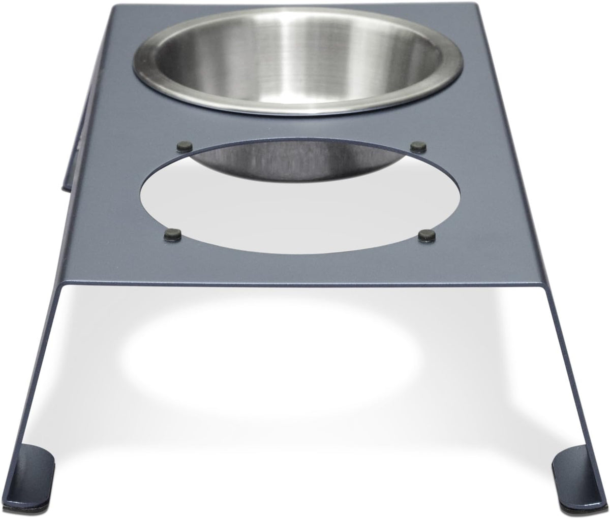 Elevate Your Pet's Dining Experience with Our Premium Anodized Aluminum Feeder - Stylish Metallic Gray Dog and Cat Bowls