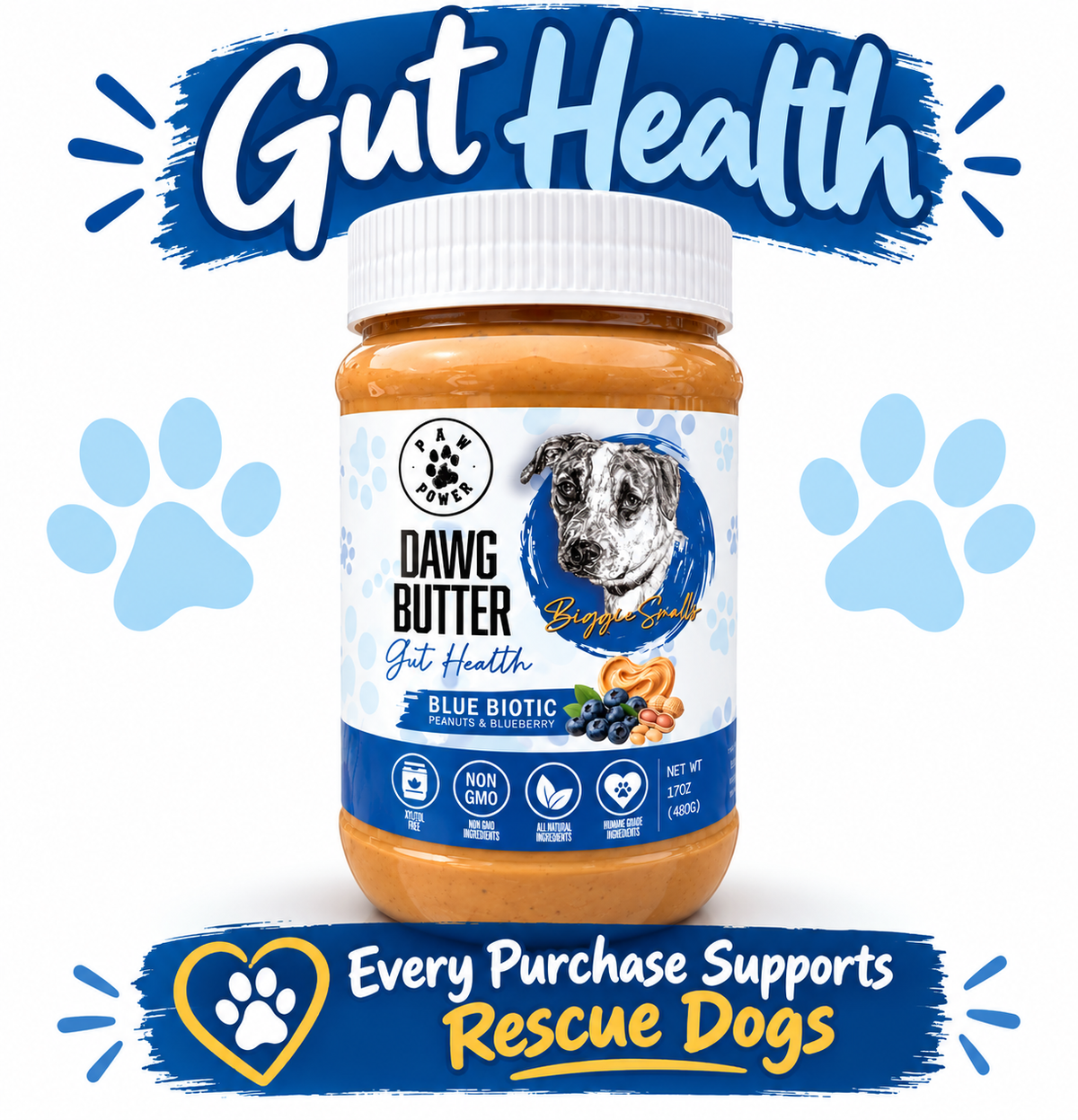 Dawg Butter Blue Biotic Peanut Butter Dog Treat