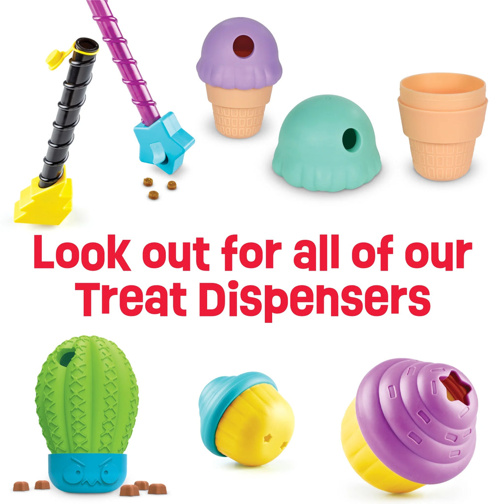 Brightkins Ice Cream Treat Dispenser: Engaging Dog Toy for Small & Medium Pups to Chew and Play