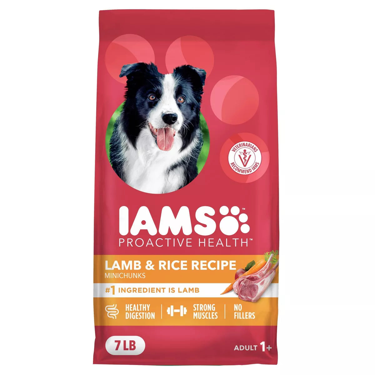 IAMS Proactive Health Minichunks Dry Dog Food with Lamb and Rice - Premium Nutrition for Happy, Healthy Dogs