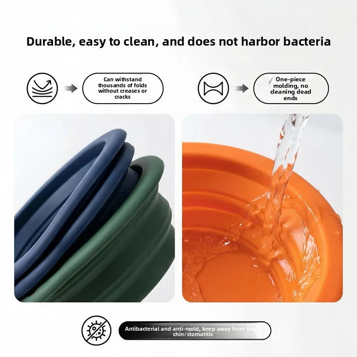 Foldable Silicone Travel Bowl for Dogs & Cats