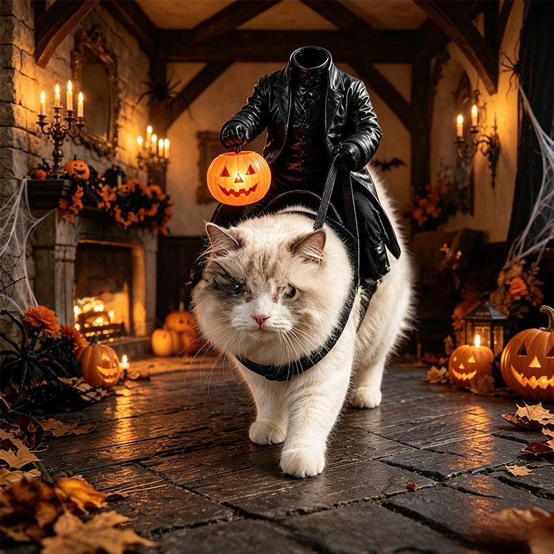 Headless Horseman cat costume