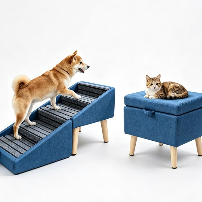 Pine Wood Pet Steps