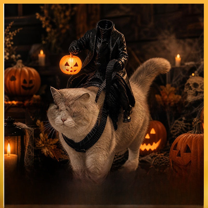 Headless Horseman cat costume