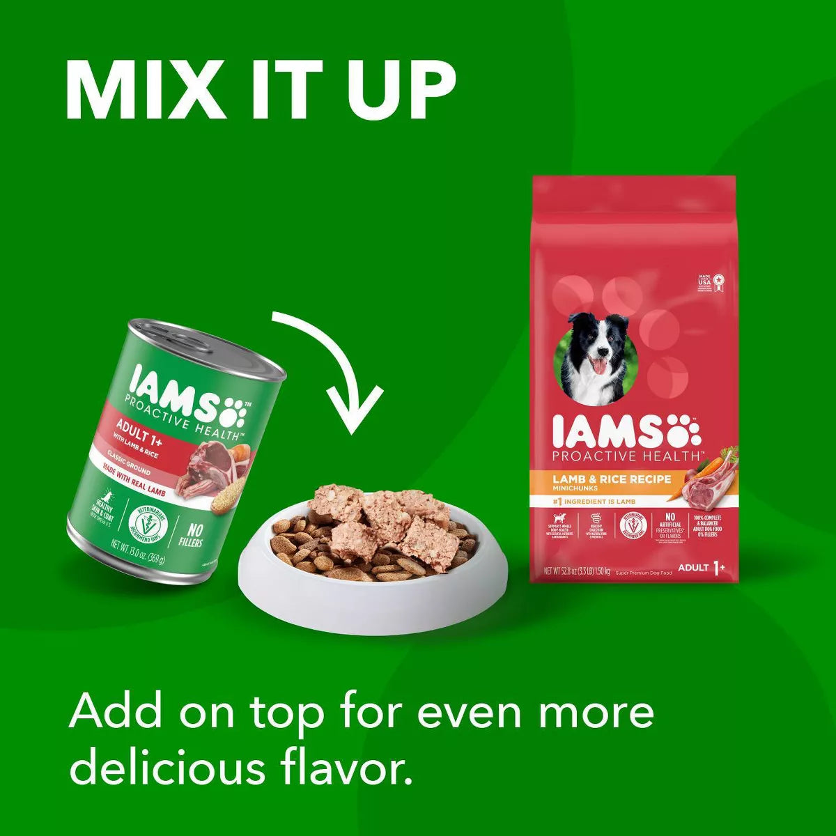 IAMS Proactive Health Minichunks Dry Dog Food with Lamb and Rice - Premium Nutrition for Happy, Healthy Dogs