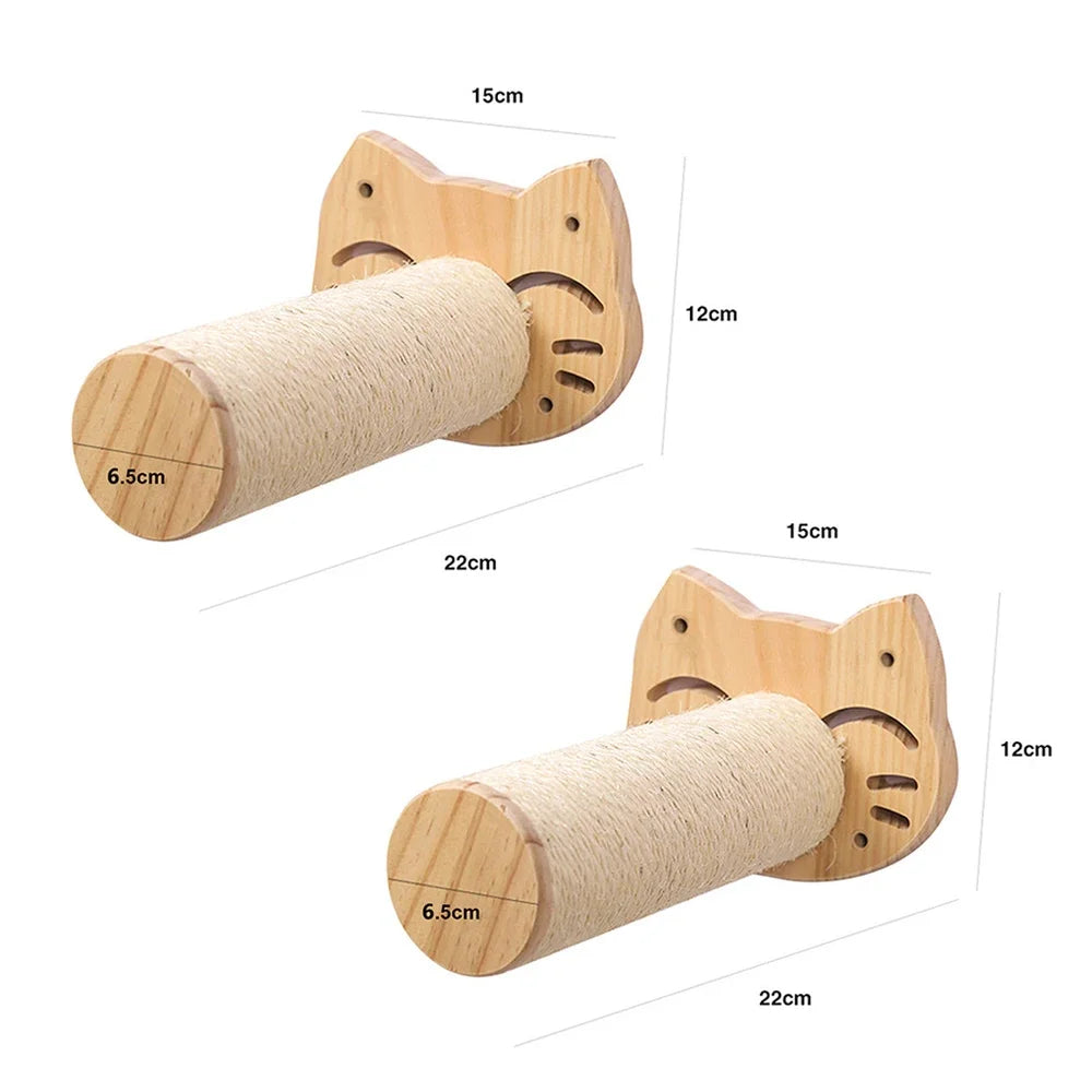 Elevate Your Cat's Playtime with Our Stylish Wall Climbing Shelf: A Multi-Functional Ladder, Scratching Post, and Cozy Bed!